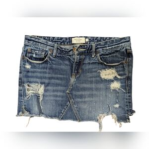 Abercrombie+ Fitch Micro Mini Denim Skirt Size 4